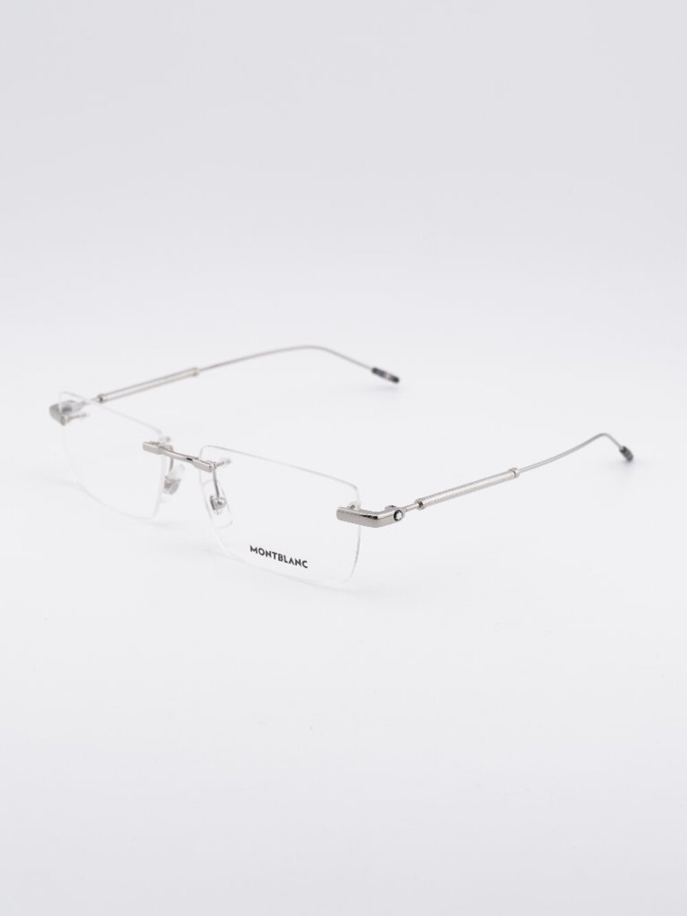 Montblanc MB0112O 001 Eyeglasses Silver 57mm Rectangle Frame